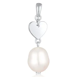 Elli "Anhänger Herz | Süßwasserperle< Symbol-schmuck|Herz-schmuck