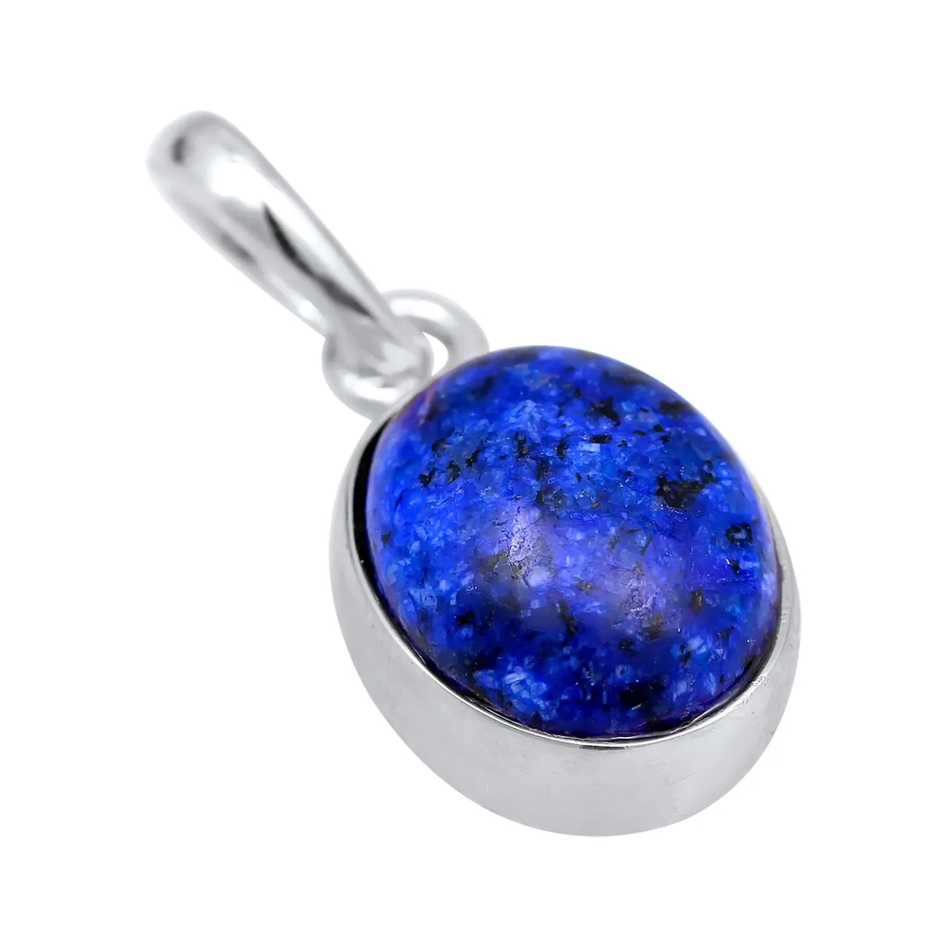 Elli "Anhänger Oval | Lapiz Lazuli (Blau)< Anhänger & Charms|Silber