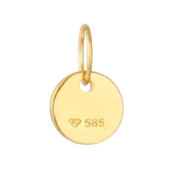 Elli "Anhänger Plättchen< Anhänger & Charms|Echtgold
