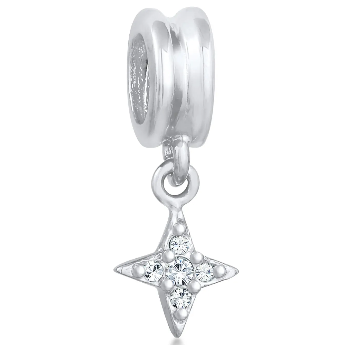 Elli "Anhänger Stern | Kristall (Weiß)< Anhänger & Charms|Vergoldet