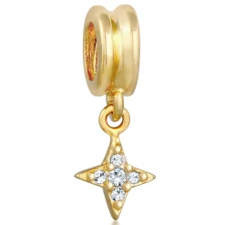 Elli "Anhänger Stern | Kristall (Weiß)< Anhänger & Charms|Vergoldet