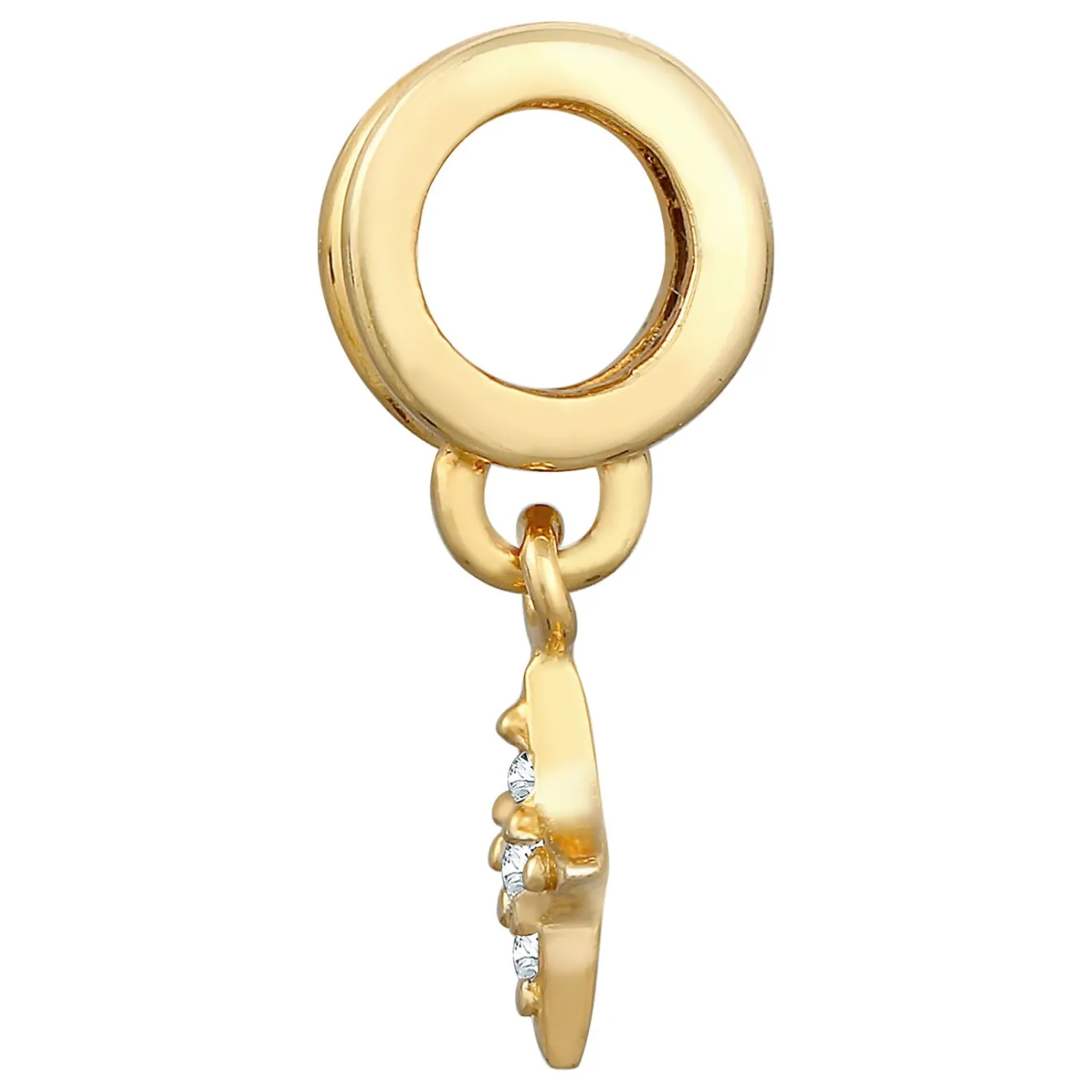 Elli "Anhänger Stern | Kristall (Weiß)< Anhänger & Charms|Vergoldet