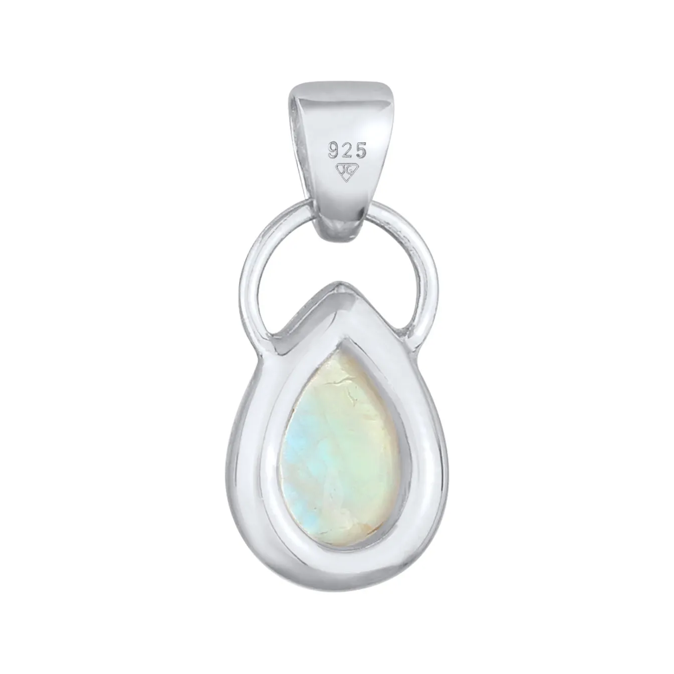 Elli "Anhänger Tropfen | Mondstein (Blau)< Anhänger & Charms|Silber