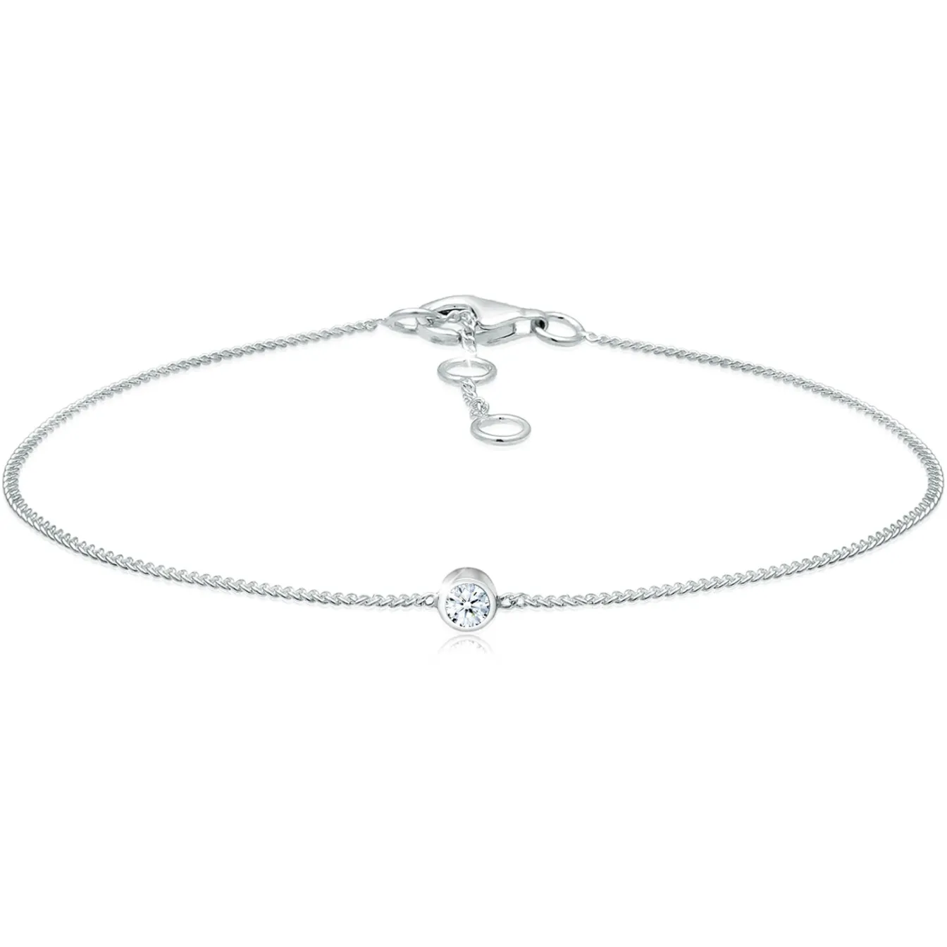 Elli "Armband | Diamant ( Weiß, 0,06 ct )< Armbänder|Silber