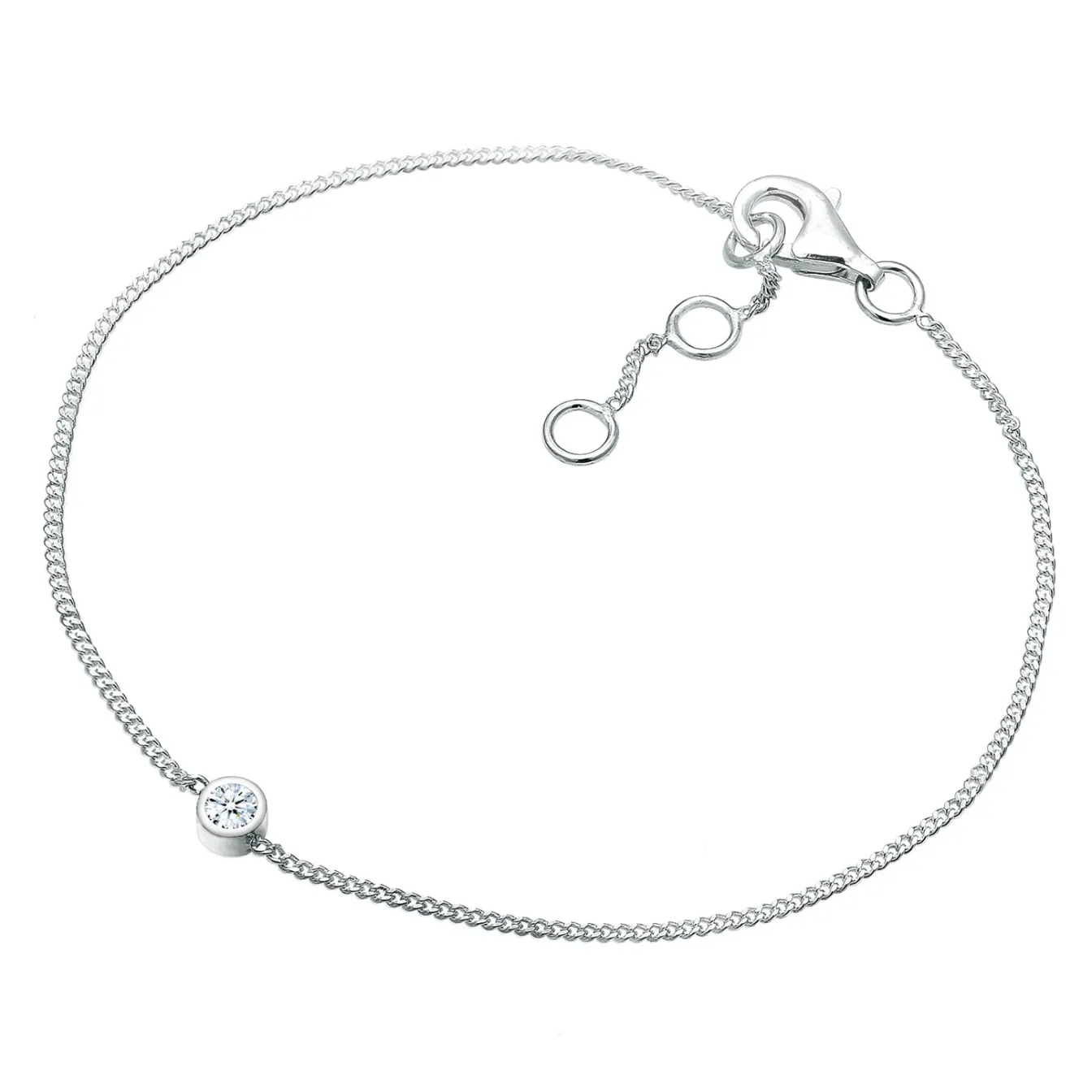 Elli "Armband | Diamant ( Weiß, 0,06 ct )< Armbänder|Silber