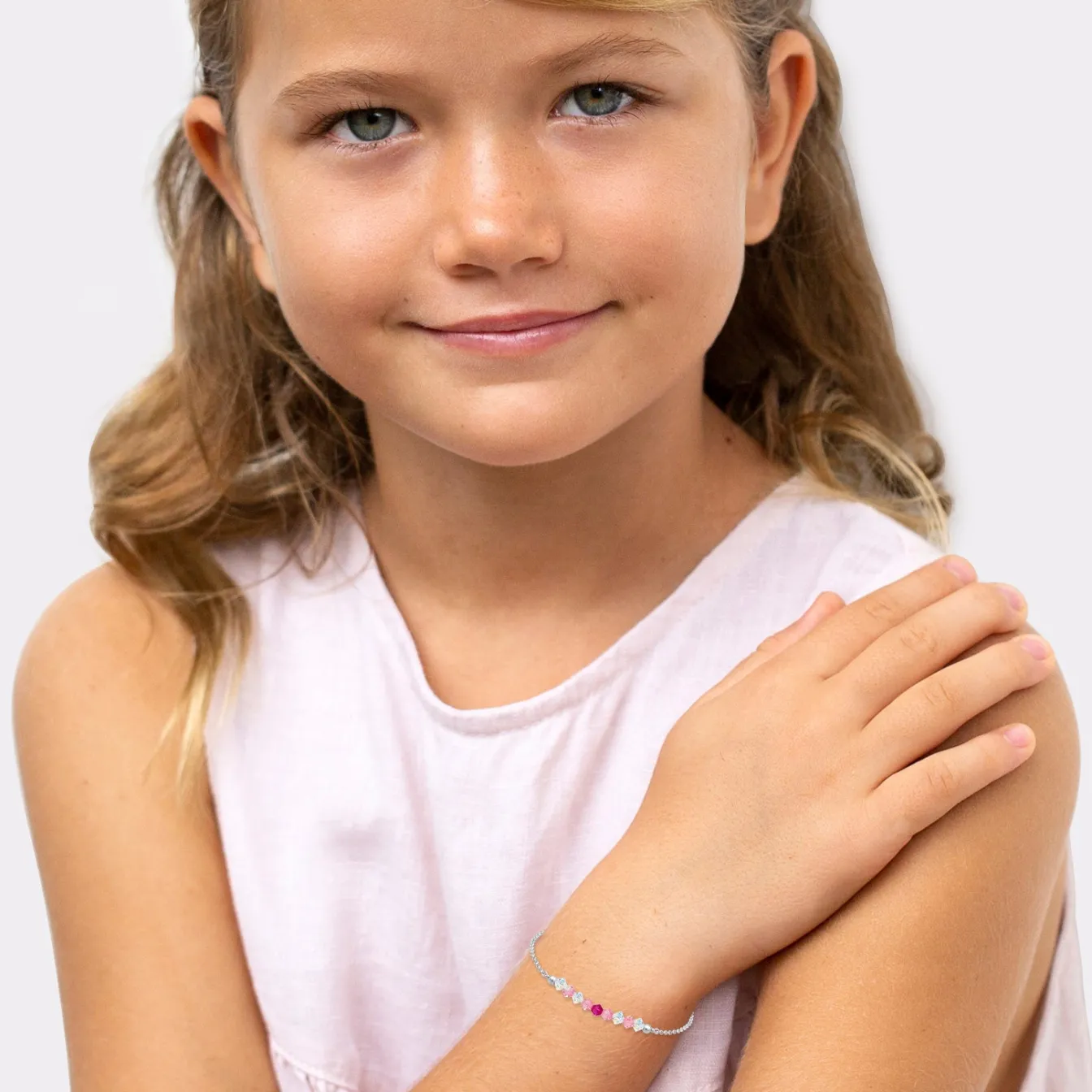 Elli "Armband | Kristall ( Pink )<Kinder Kinderschmuck