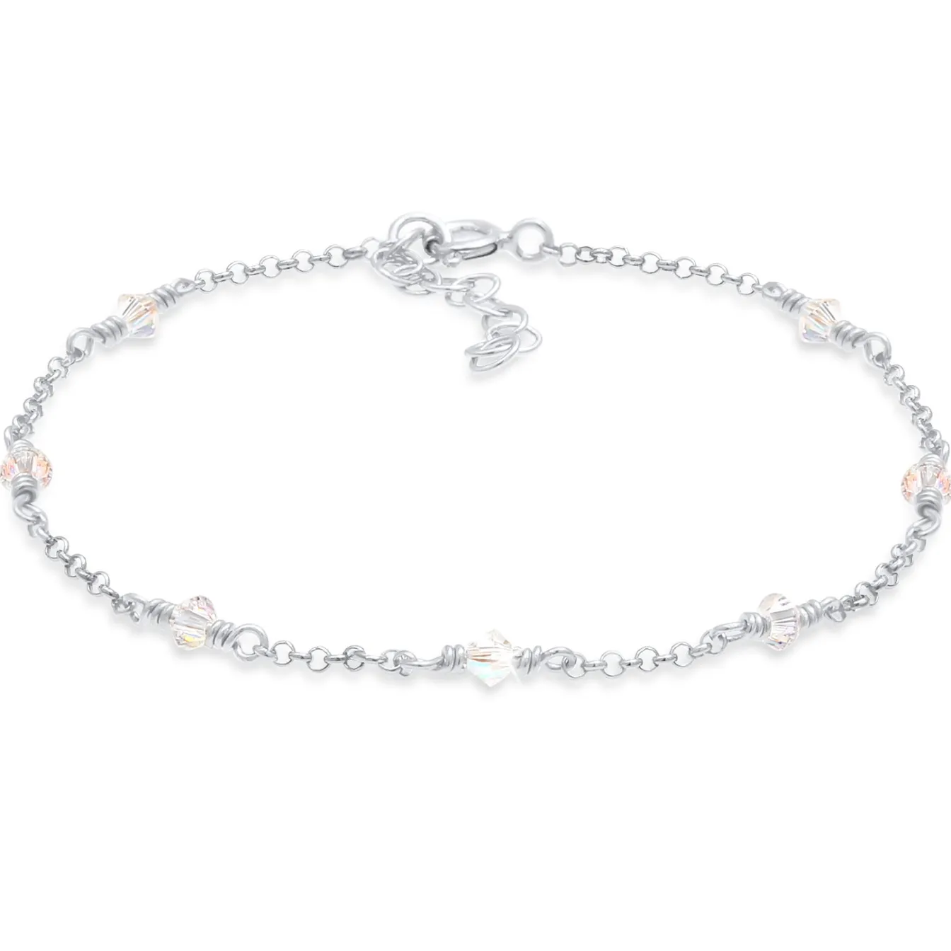 Elli "Armband | Kristall ( Weiß )< Armbänder|Vergoldet
