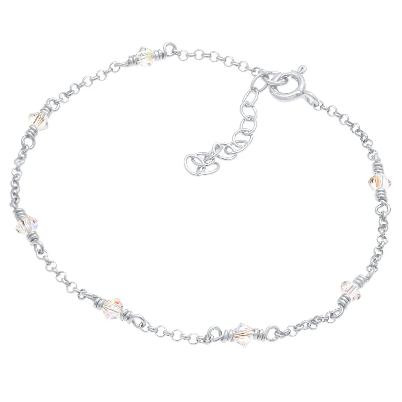 Elli "Armband | Kristall ( Weiß )< Armbänder|Vergoldet