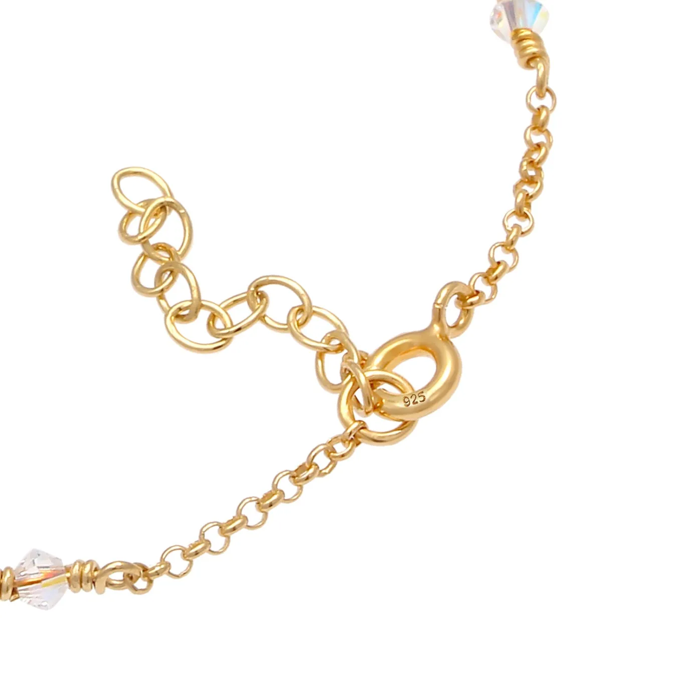 Elli "Armband | Kristall ( Weiß )< Armbänder|Vergoldet
