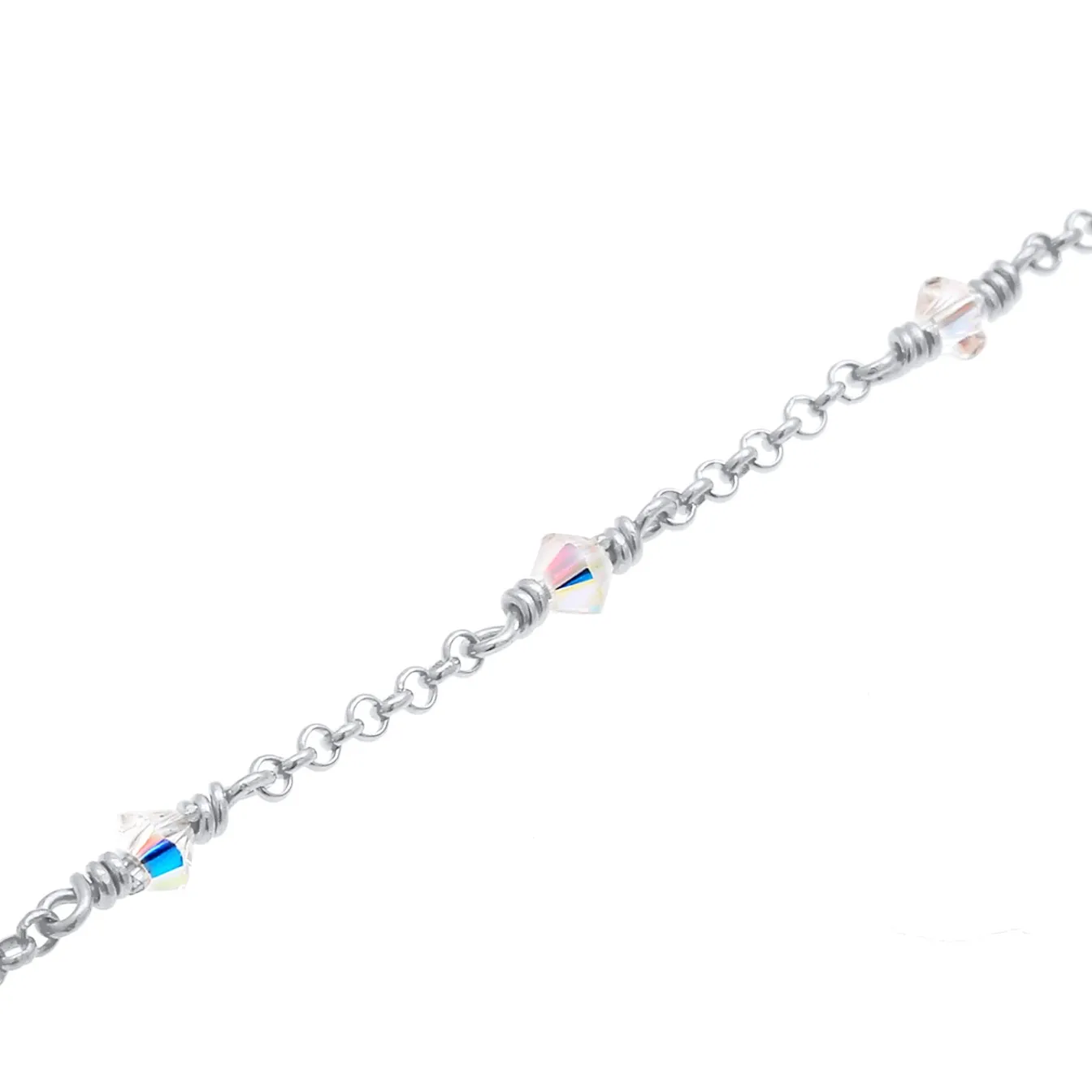 Elli "Armband | Kristall ( Weiß )< Armbänder|Vergoldet