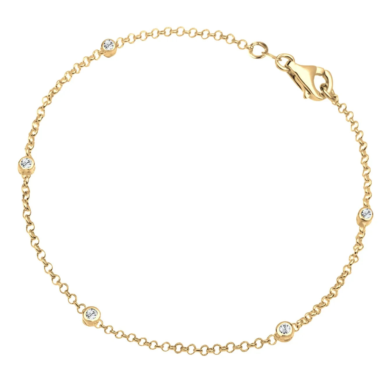 Elli "Armband | Kristall (Weiß)< Armbänder|Vergoldet