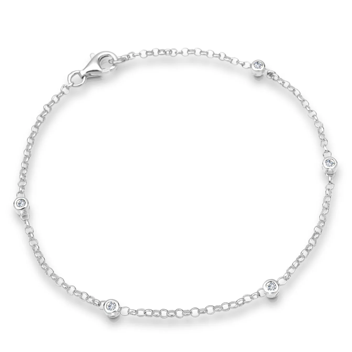 Elli "Armband | Kristall (Weiß)< Armbänder|Silber