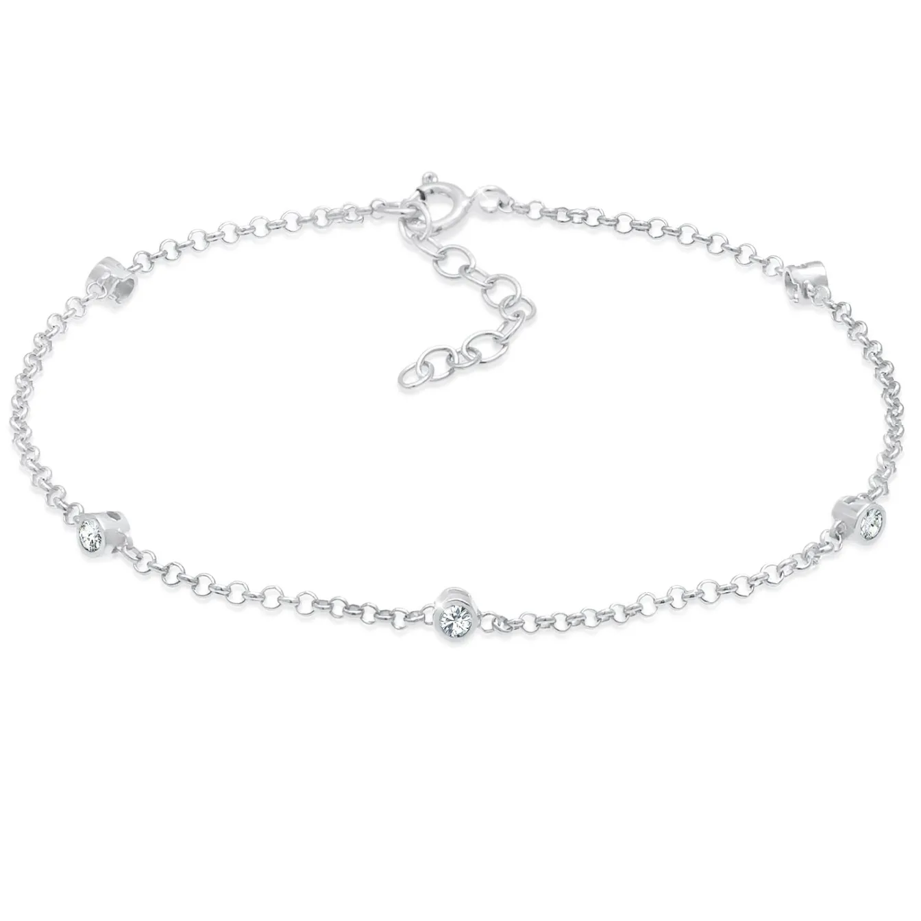 Elli "Armband | Kristall (Weiß)< Armbänder|Silber