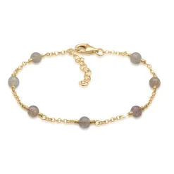 Elli "Armband | Labradorit ( Grau )< Armbänder|Vergoldet