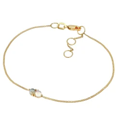 Elli "Armband | Mondstein (Weiß)< Armbänder|Echtgold