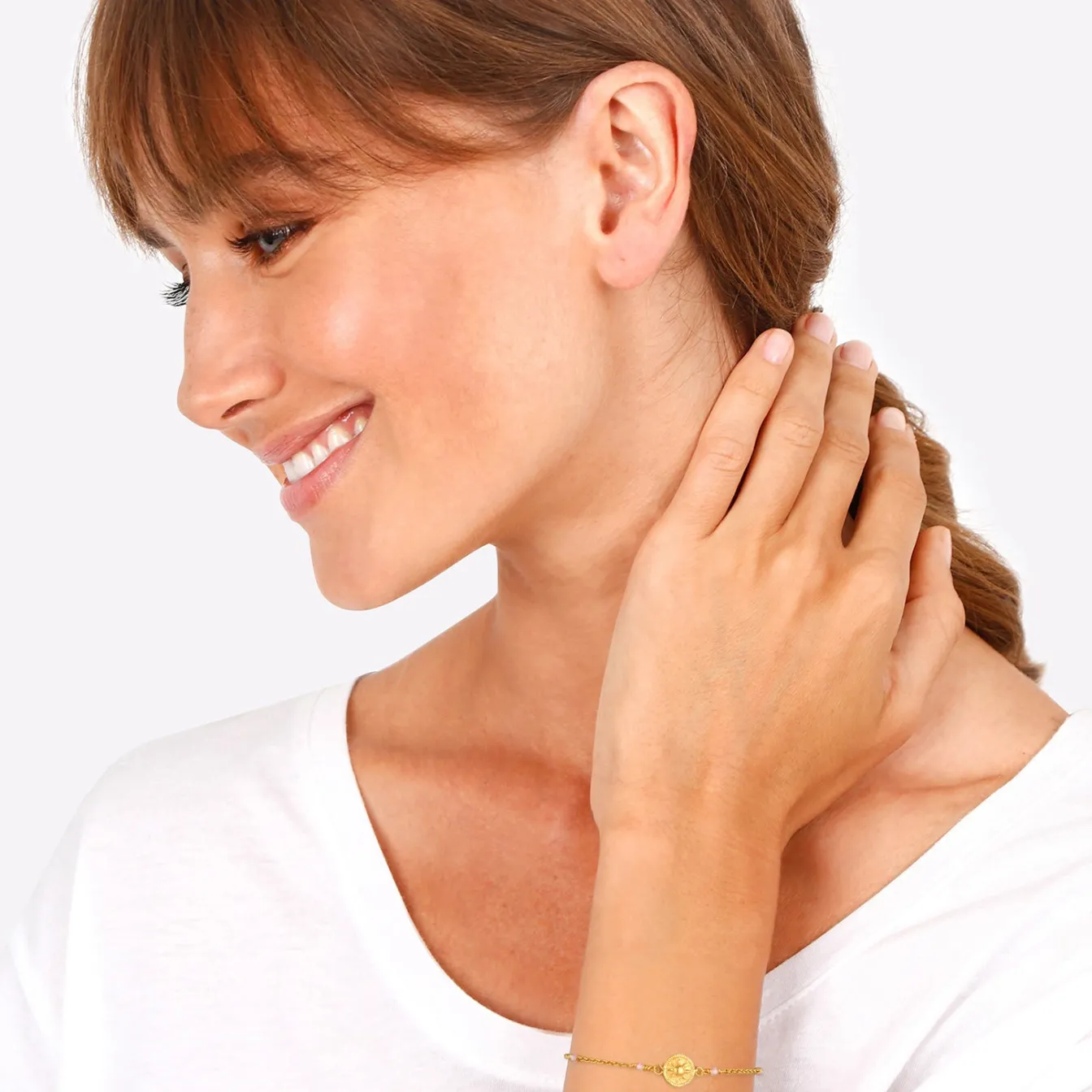 Elli "Armband | Quarz ( Rosa )< Armbänder|Vergoldet