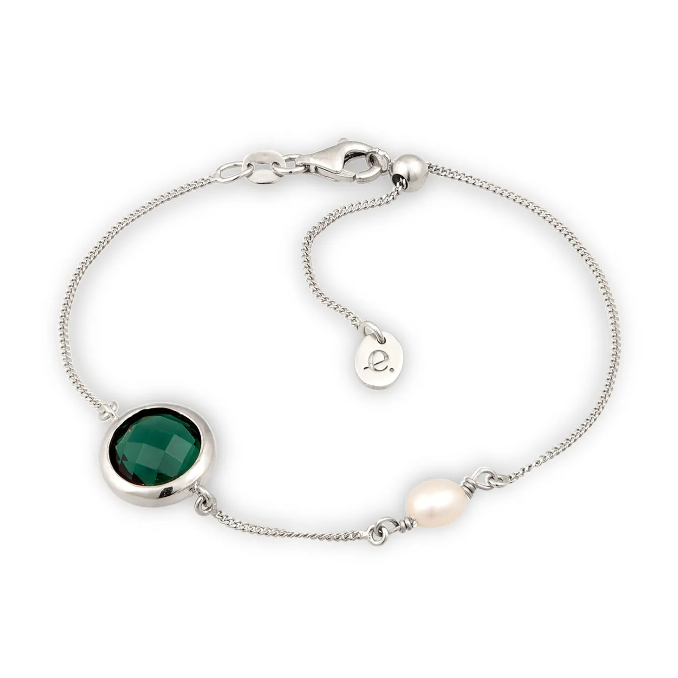 Elli "Armband | Quarz (Grün) & Süßwasserperle< Vergoldet|Perlen