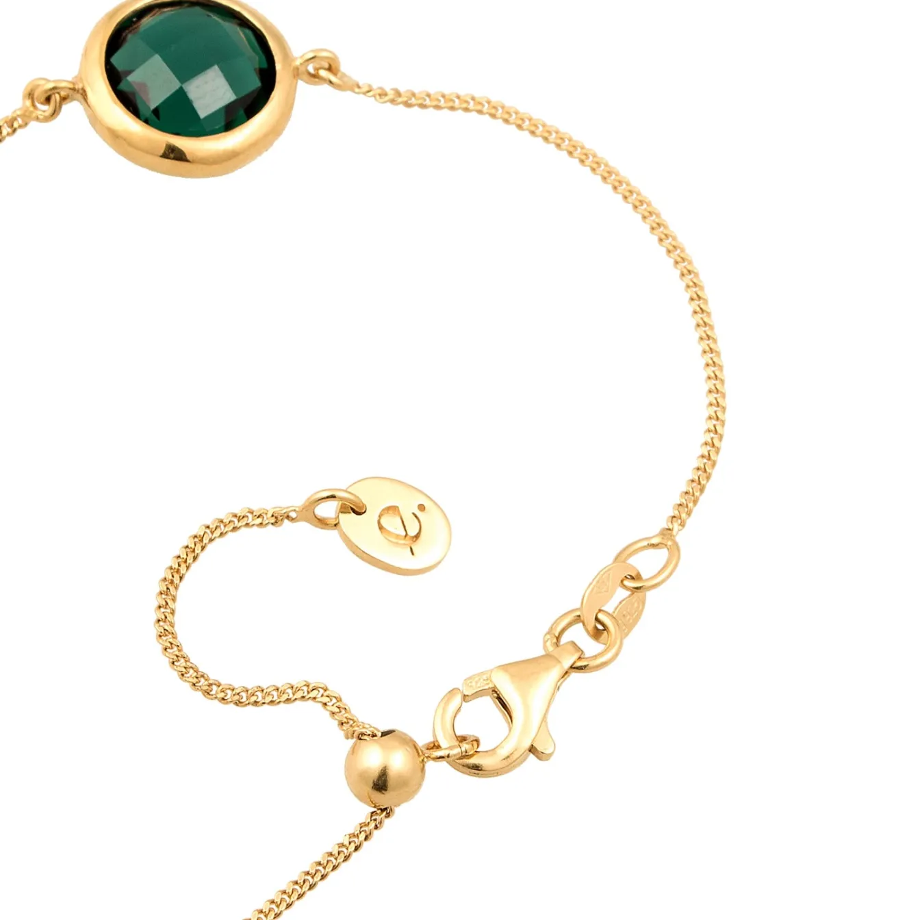 Elli "Armband | Quarz (Grün) & Süßwasserperle< Vergoldet|Perlen