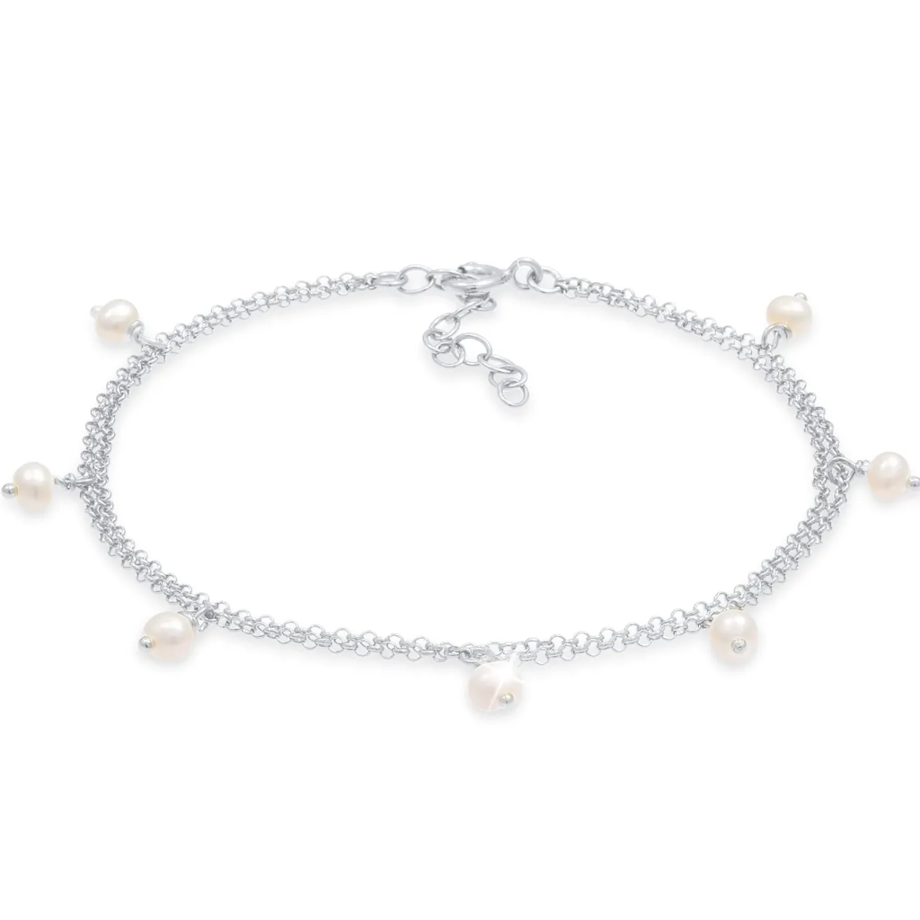 Elli "Armband | Süßwasserperle< Silber|Perlen