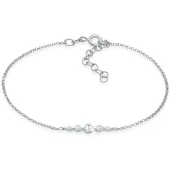 Elli "Armband | Zirkonia ( Weiß )< Armbänder|Vergoldet