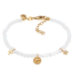 Elli "Armband Anhänger Sonne Stern | Zirkonia, Mondstein< Symbol-schmuck|Armbänder