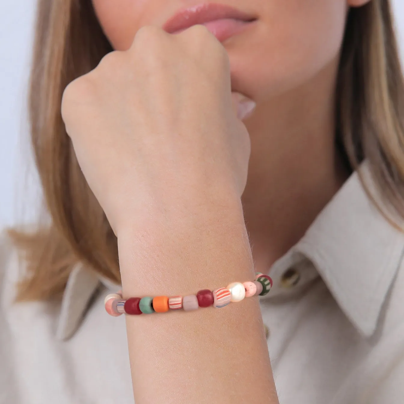 Elli "Armband Beads Bunt | Süßwasserperlen< Perlen|Armbänder