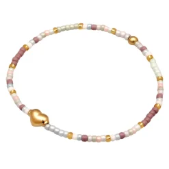Elli "Armband Beads Herz | Glasperlen<Kinder Symbol-schmuck|Herz-schmuck