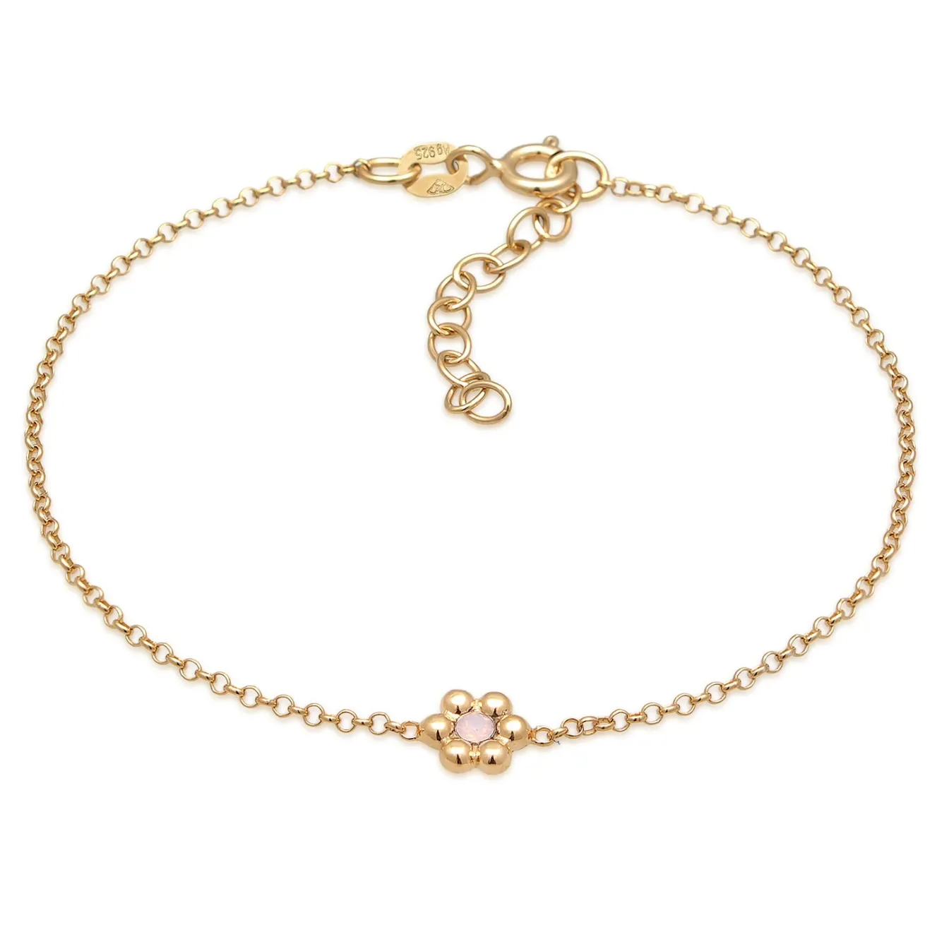 Elli "Armband Blüte | Kristall (Rosa)< Symbol-schmuck|Armbänder