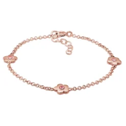 Elli "Armband Blume | Kristall ( Rosa )<Kinder Symbol-schmuck|Kinderschmuck