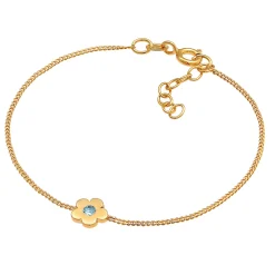 Elli "Armband Blume | Kristall ( Hellblau )<Kinder Symbol-schmuck|Kinderschmuck
