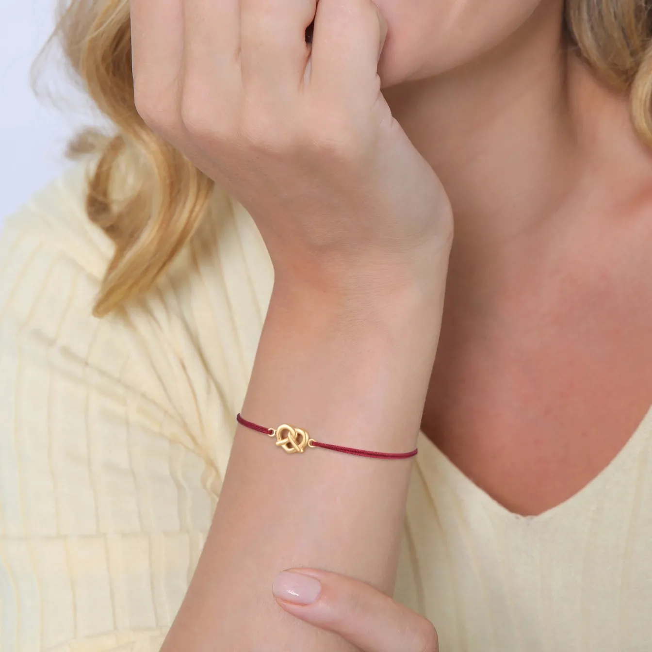 Elli "Armband Brezel< Armbänder|Vergoldet