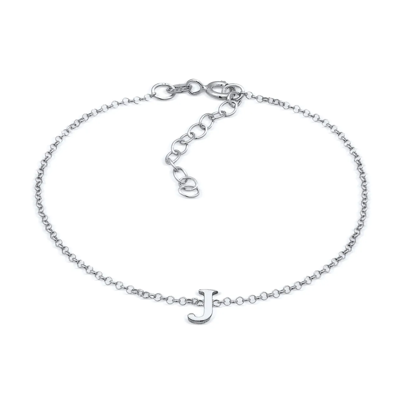 Elli "Armband Buchstabe J | 925er Sterling< Personalisierter Schmuck|Armbänder