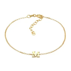 Elli "Armband Buchstabe M< Personalisierter Schmuck|Armbänder