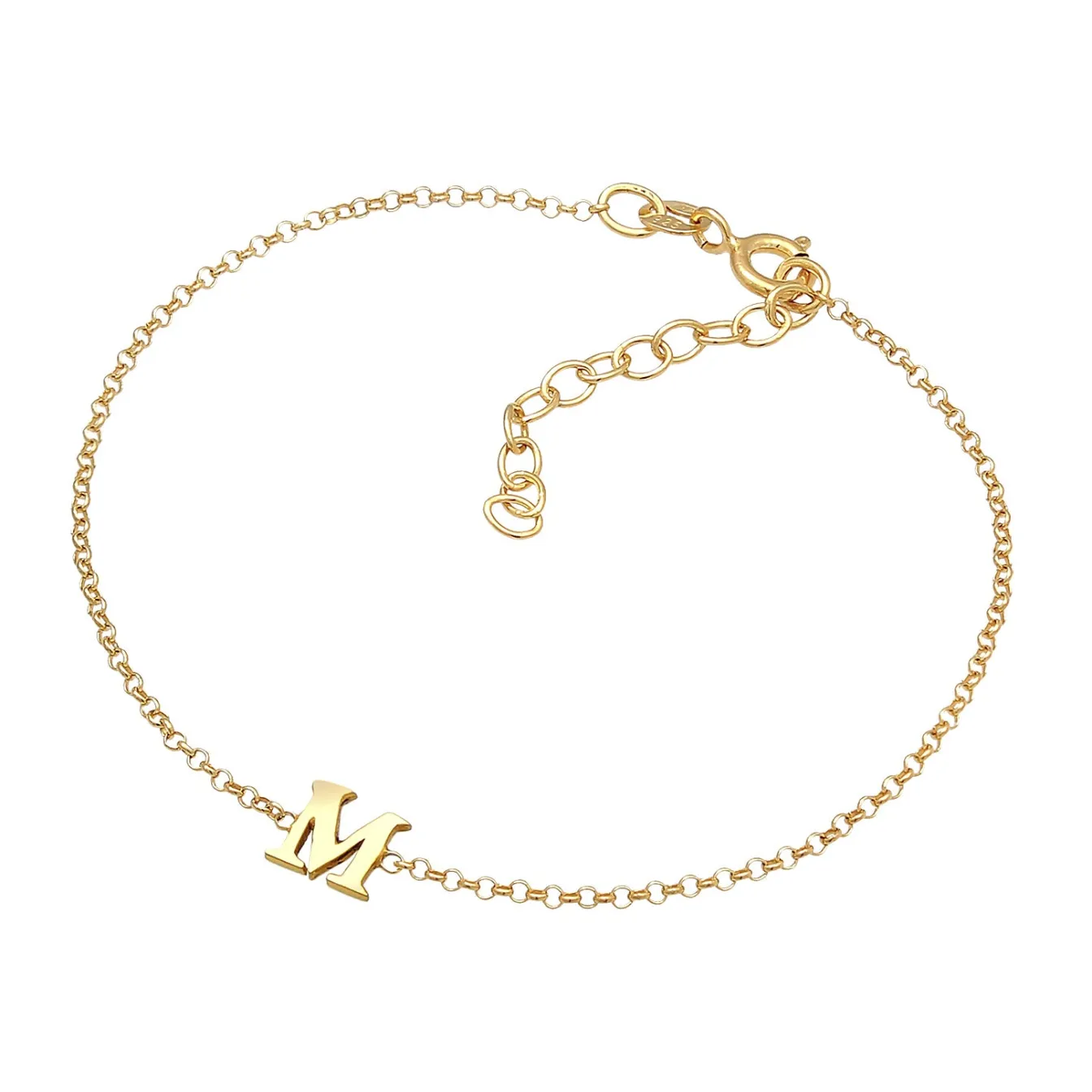 Elli "Armband Buchstabe M< Personalisierter Schmuck|Armbänder