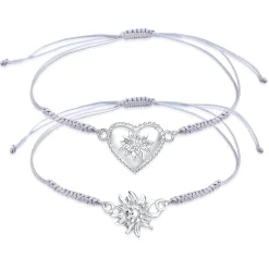 Elli "Armband Edelweiss< Herz-schmuck|Symbol-schmuck