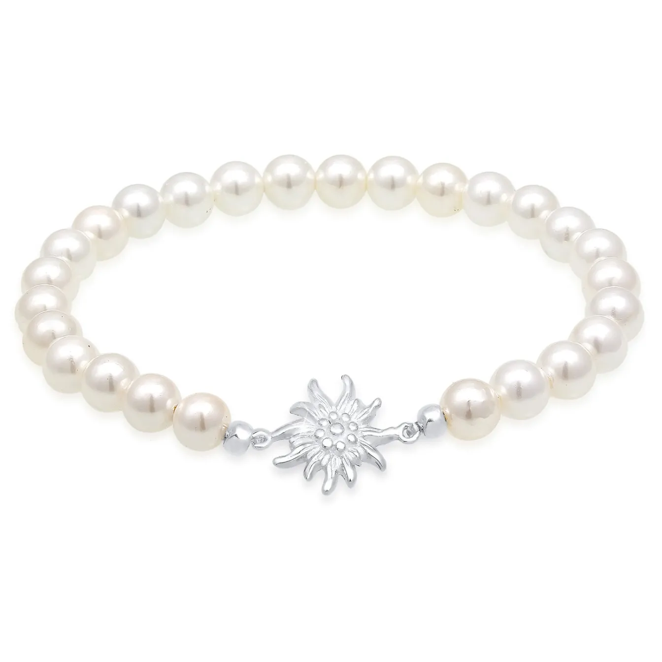 Elli "Armband Edelweiss | Perle< Perlen|Armbänder