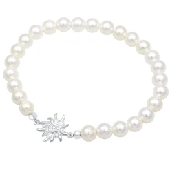 Elli "Armband Edelweiss | Perle< Perlen|Armbänder