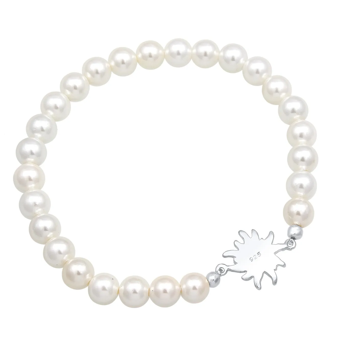 Elli "Armband Edelweiss | Perle< Perlen|Armbänder
