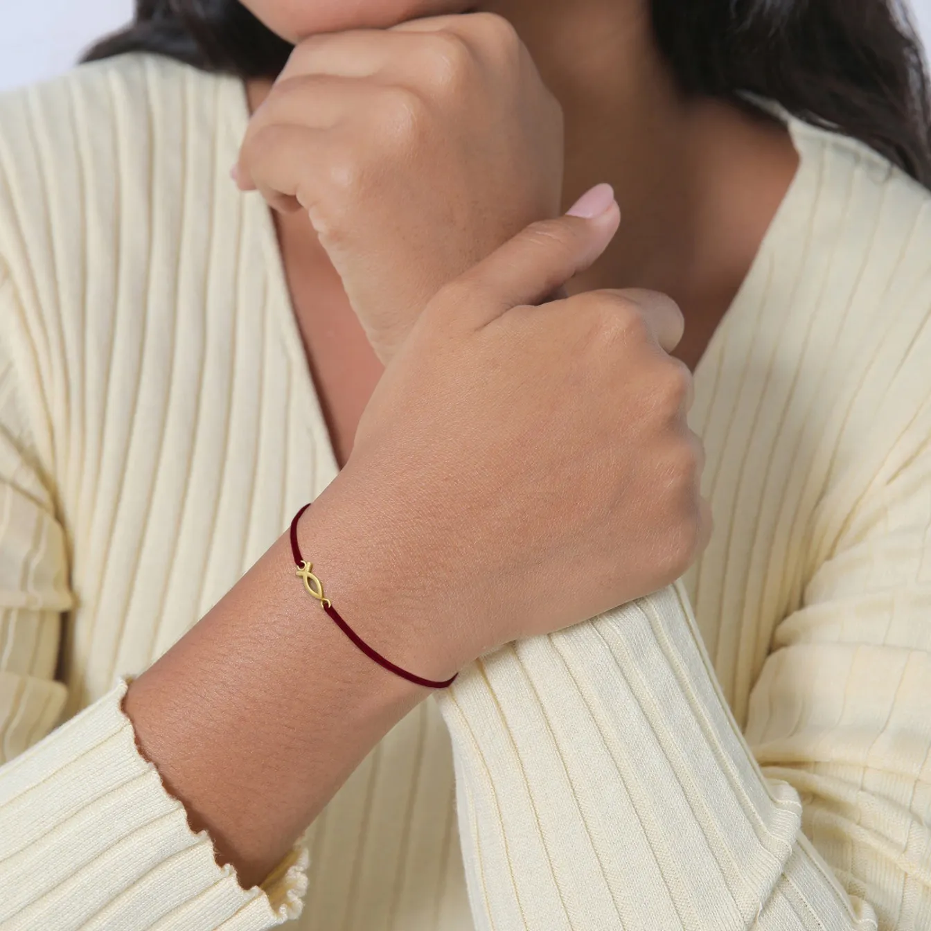 Elli "Armband Fisch | Nylon (Blau)< Roségold|Armbänder