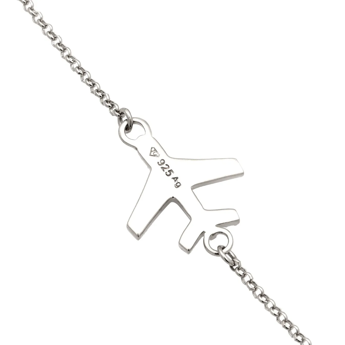 Elli "Armband Flugzeug | Glas Kristalle (Weiß)< Vergoldet|Symbol-schmuck