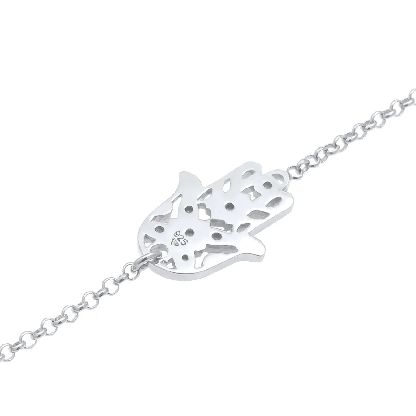 Elli "Armband Hamsa Hand | Kristall (Weiß)< Symbol-schmuck|Armbänder