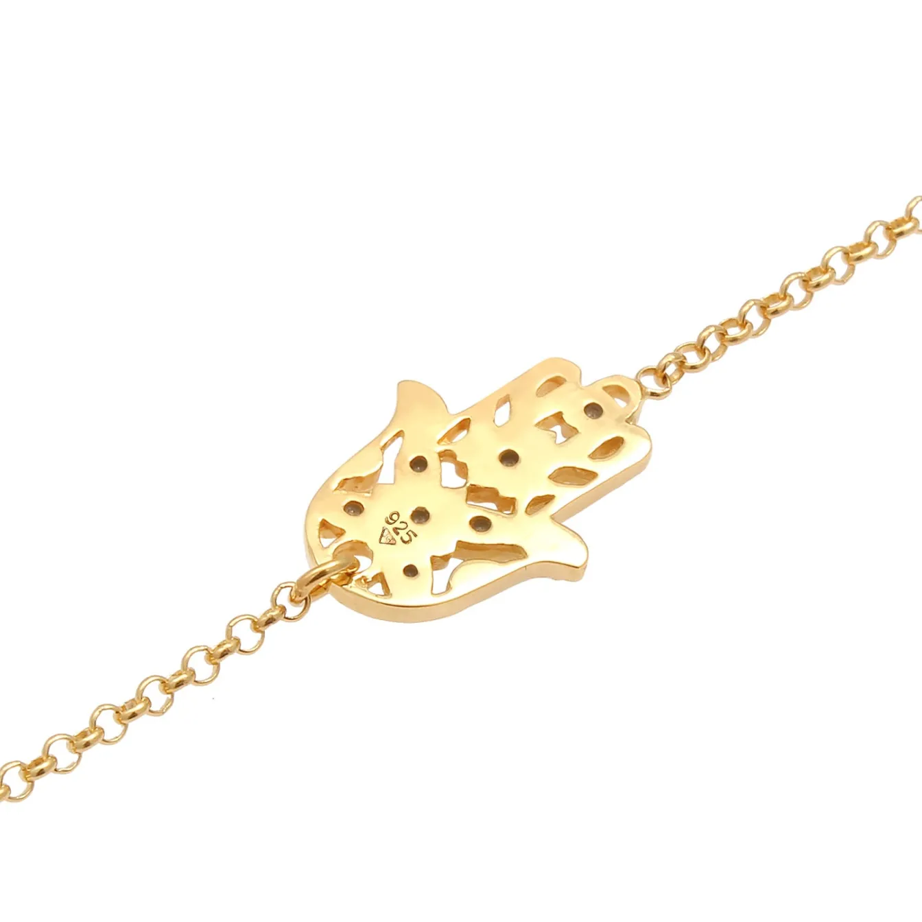 Elli "Armband Hamsa Hand | Kristall (Weiß)< Symbol-schmuck|Armbänder