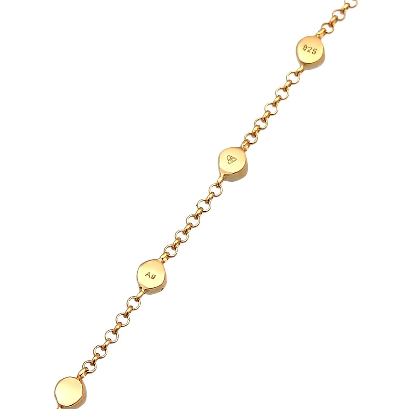 Elli "Armband Handchain | Kristalle (Grün)< Armbänder|Vergoldet