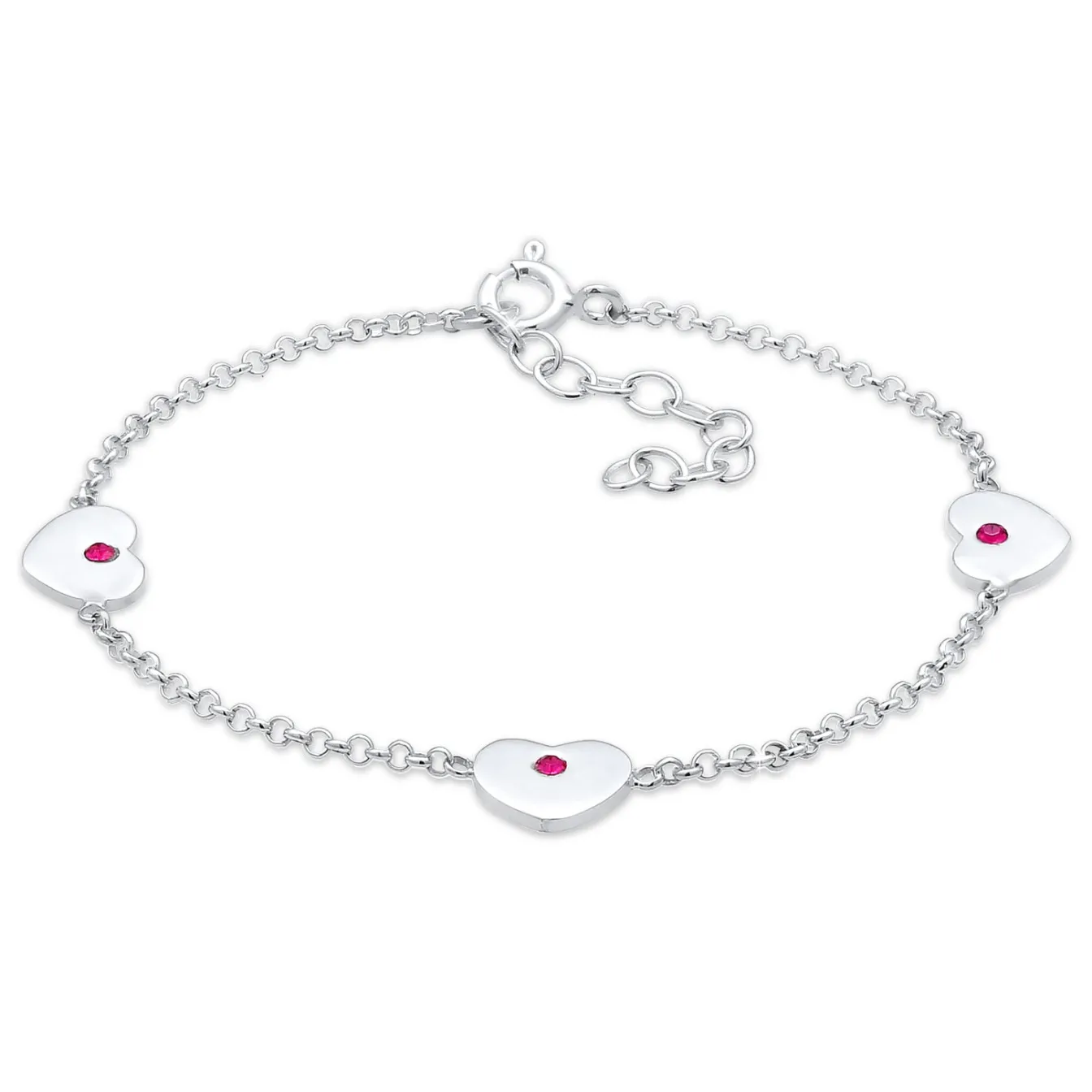 Elli "Armband Herz | Kristall ( Pink )<Kinder Symbol-schmuck|Herz-schmuck