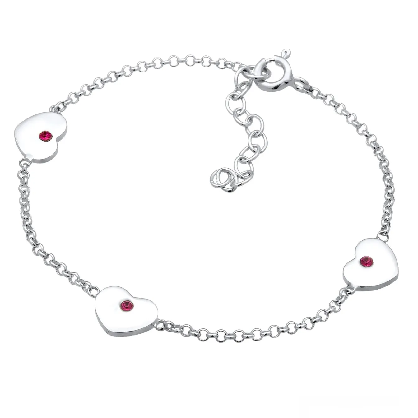 Elli "Armband Herz | Kristall ( Pink )<Kinder Symbol-schmuck|Herz-schmuck