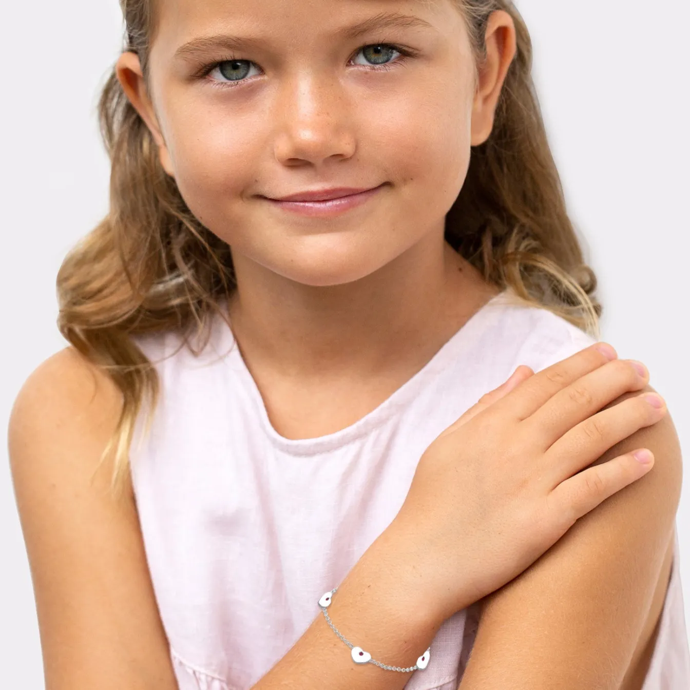 Elli "Armband Herz | Kristall ( Pink )<Kinder Symbol-schmuck|Herz-schmuck