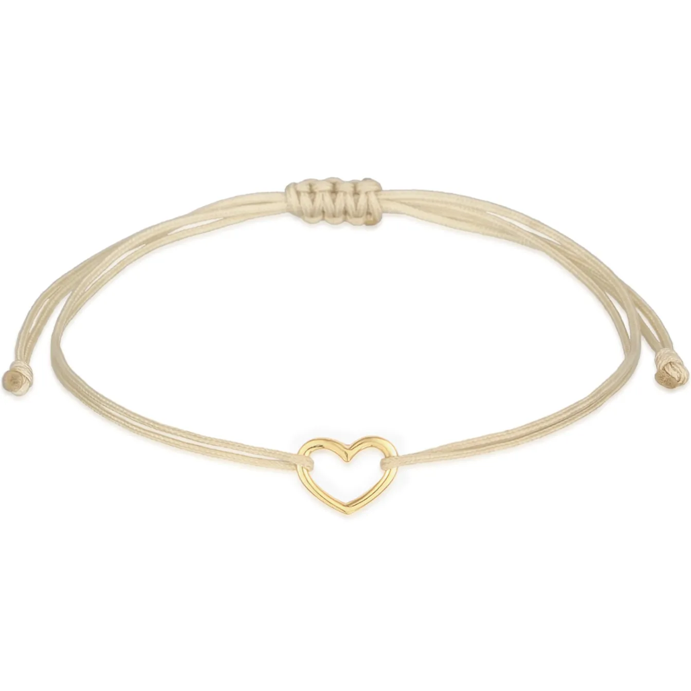Elli "Armband Herz | Nylon< Vergoldet|Symbol-schmuck