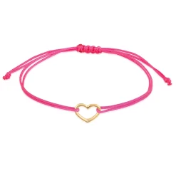 Elli "Armband Herz | Nylon< Vergoldet|Symbol-schmuck