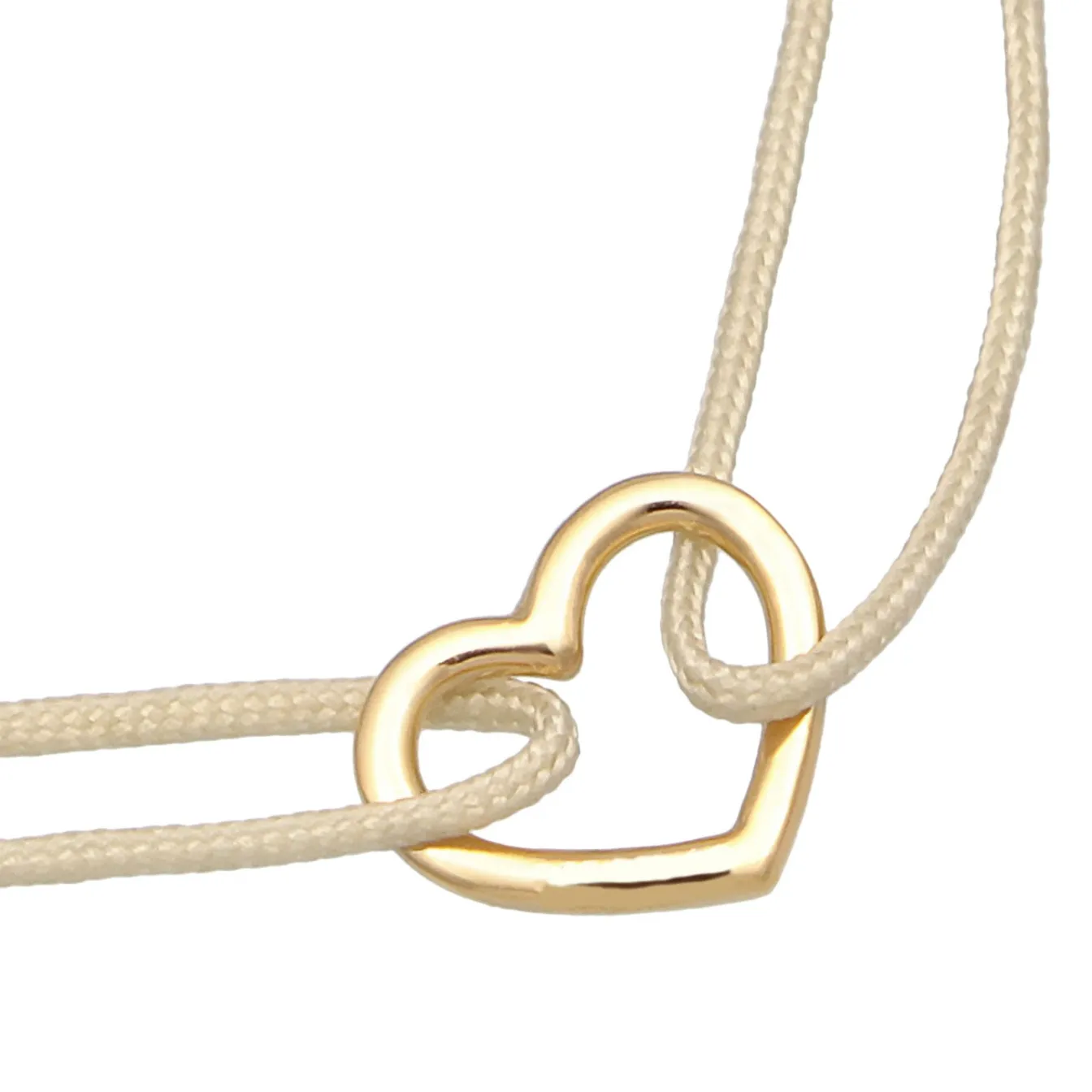 Elli "Armband Herz | Nylon< Vergoldet|Symbol-schmuck