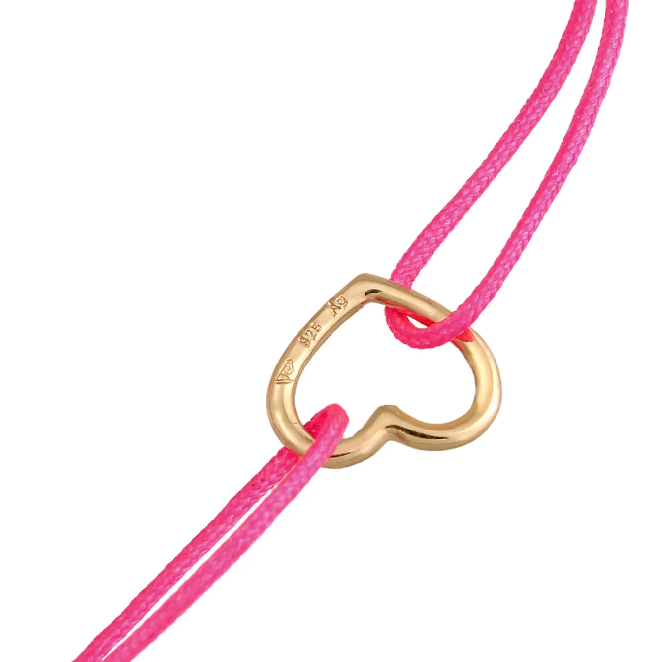 Elli "Armband Herz | Nylon< Vergoldet|Symbol-schmuck